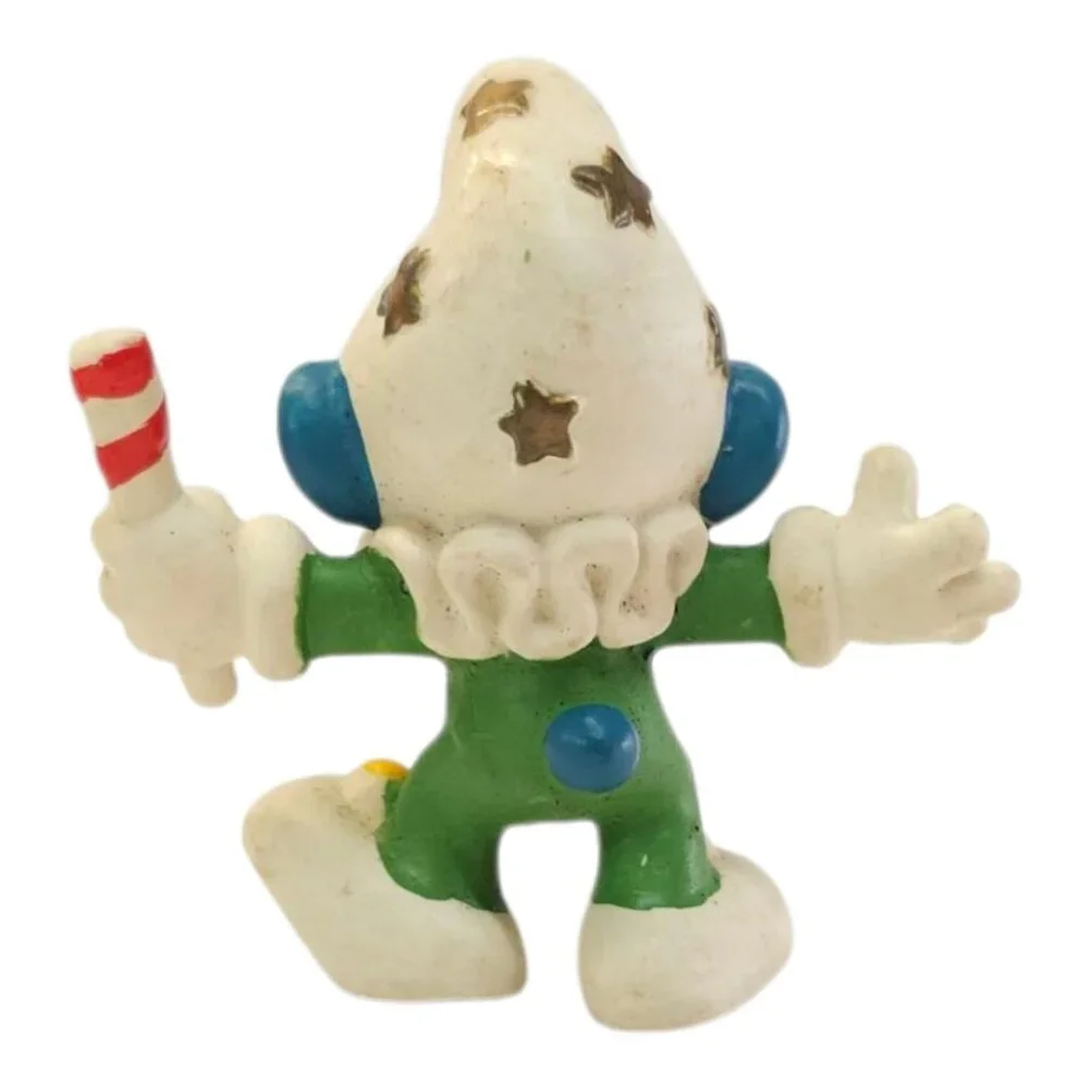 Peyo Schleich Circus Clown Smurf Jester 20090 Figure PVC Vintage 1977 Hong Kong